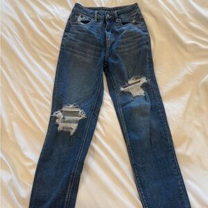 American Eagle “Stretch” Denim Blue Distressed Ripped Jeans